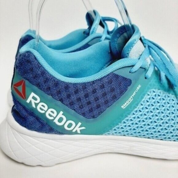 Reebok Blue and White Athletic Shoes with Breathable Mesh smoothfuse technology - Picture 5 of 14